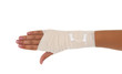 Hand tied elastic bandage