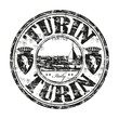 Turin grunge rubber stamp