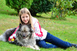 Hund Kind Freunschaft Mädchen