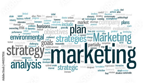 Photo: marketing concept tag cloud marketing concept tag cloud