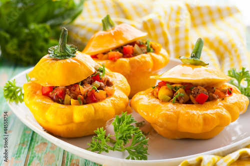 Photo: stuffed pattypan squash stuffed pattypan squash