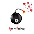 Vector: Happy Birthday Card BOMB Happy Birthday Card BOMB