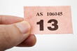 Holding a Raffle Ticket