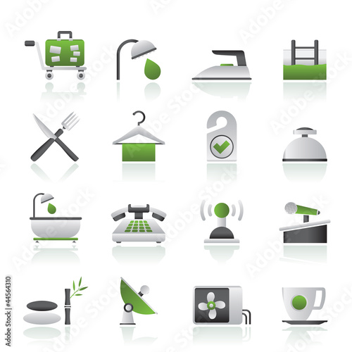 Vector: Hotel and motel icons - Vector icon Set Hotel and motel icons - Vector icon Set