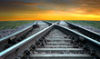 Railroad in sunset
