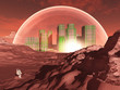 Domed city in inhospitable planet