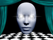 Mask with glowing eyes