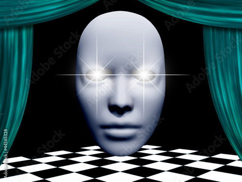 Illustration: Mask with glowing eyes Mask with glowing eyes