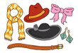 accesories in doodle style