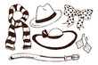 accesories in doodle style