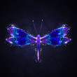 Shiny abstract dragonfly, technology energy illustration eps10