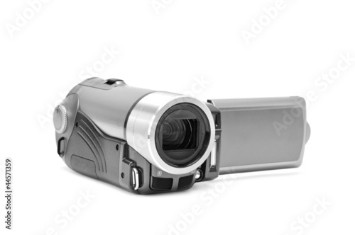 Photo: high-definition camera isolated on white background high-definition camera isolated on white background