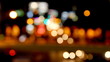 Out of Focus Traffic at City Lights