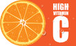 Vector: Orange high vitamin C vector Orange high vitamin C vector
