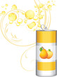 Opened aluminum can with fruit lemonade