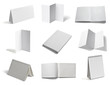 leaflet notebook textbook white blank paper template