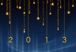 2013 auf blauem Hintergrund