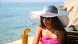 Photo: Summer Teen Girl With Elegant Hat Summer Teen Girl With Elegant Hat