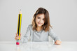 Little girl in the school