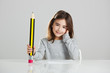 Little girl in the school
