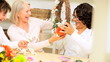 Mature Ladies Hobby Flower Arranging