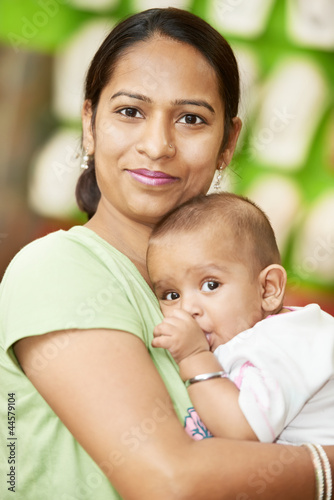 Photo: Indian woman mother and child boy Indian woman mother and child boy