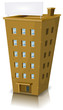 Vector: Cartoon Residential Building Cartoon Residential Building