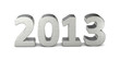 neues jahr new year text silber 2013 3D