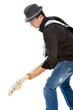 bassist playing music