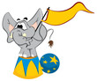 Vector: Trained elephant Trained elephant