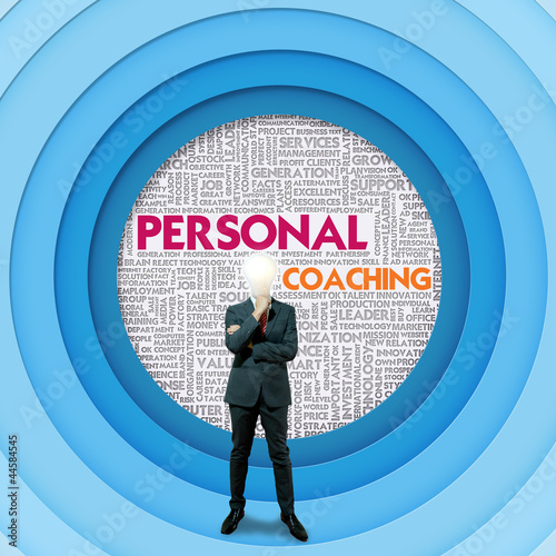 Photo: Business word cloud for business concept, Personal Coaching Business word cloud for business concept, Personal Coaching