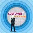 Business word cloud for business concept, Customer Relationship
