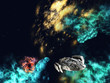 Starship against the stars
