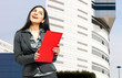 Happy businesswoman