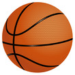 Basketball auf weißem Hintergrund