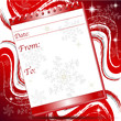 Christmas block note page with snowflakes