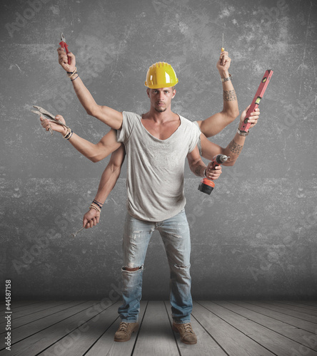 Photo: Multitasking worker Multitasking worker