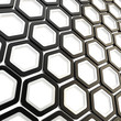 Glossy hexagon segments as abstract background