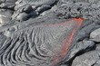 Flowing lava from Kilauea volcano, Hawaii. April, 2012.