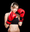 Female boxer portrait