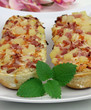 baguette mit ananas und schinken