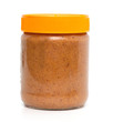 closed jar of peanut butter