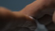 shaving cream hand close up