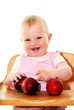 Foto: happy little girl with apples happy little girl with apples