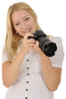 Junge Frau mit Digitalkamera