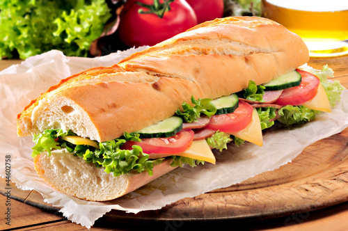 Photo: Ham salad submarine sandwich Ham salad submarine sandwich