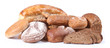 Bread and bakery on white background