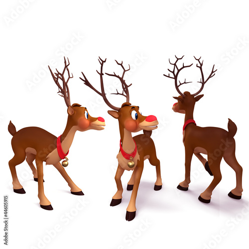 Illustration: 3d art illustration of reindeer is running 3d art illustration of reindeer is running