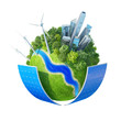 Illustration: Ecology planet concept. Earth collection. Isolated. Ecology planet concept. Earth collection. Isolated.