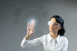 Touch button of transparent interface. Future collection